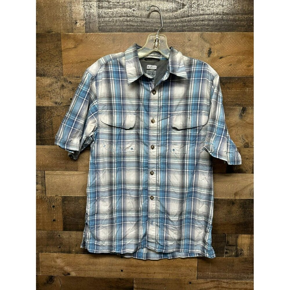Columbia Titanium Men's Short Sleeve Button Up Size Small